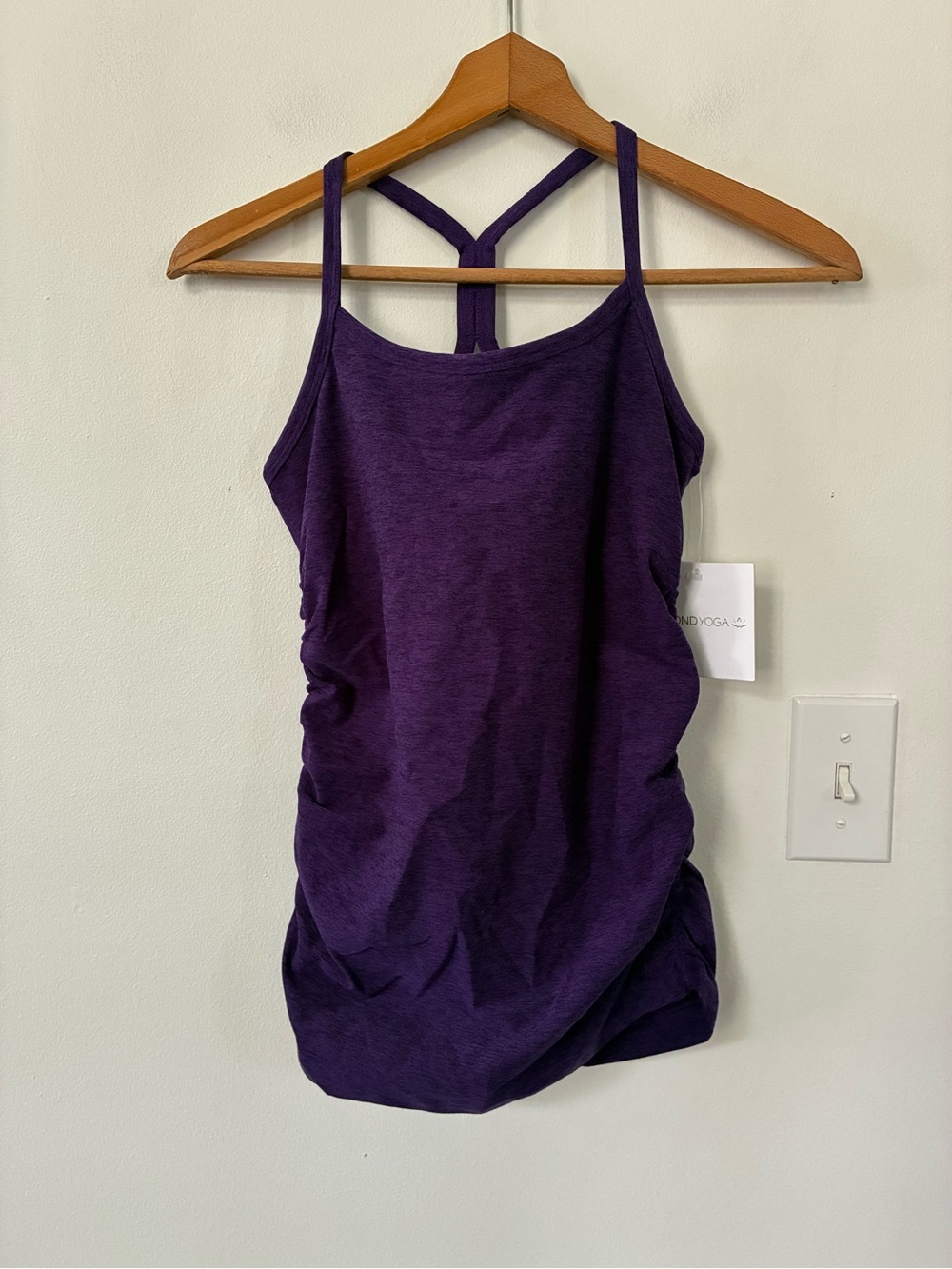 Beyond Yoga Spacedye Keep Your Cool Maternity Slim Racerback Tank Purple